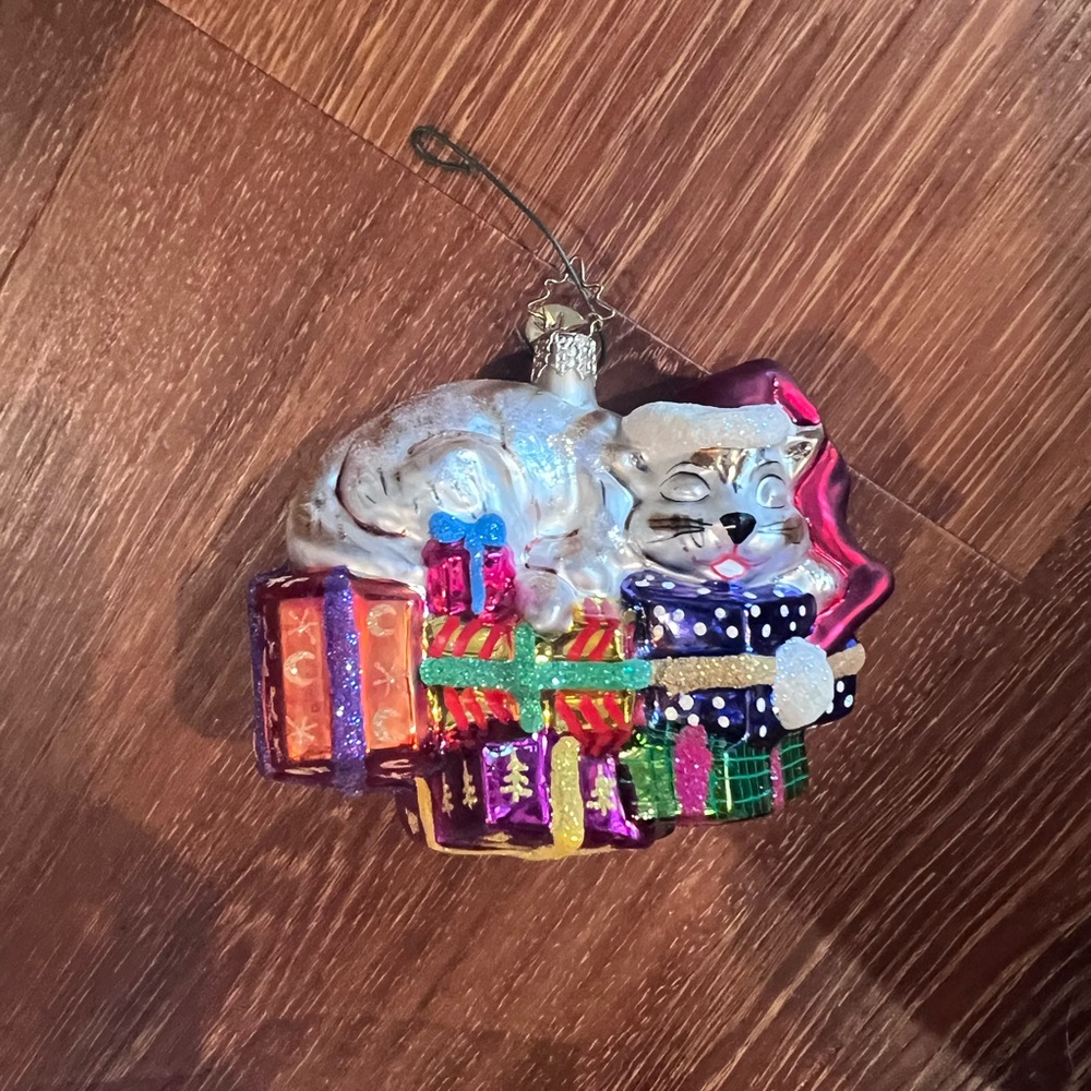 Christopher Radko Ornament - Gifted Feline (retired)
